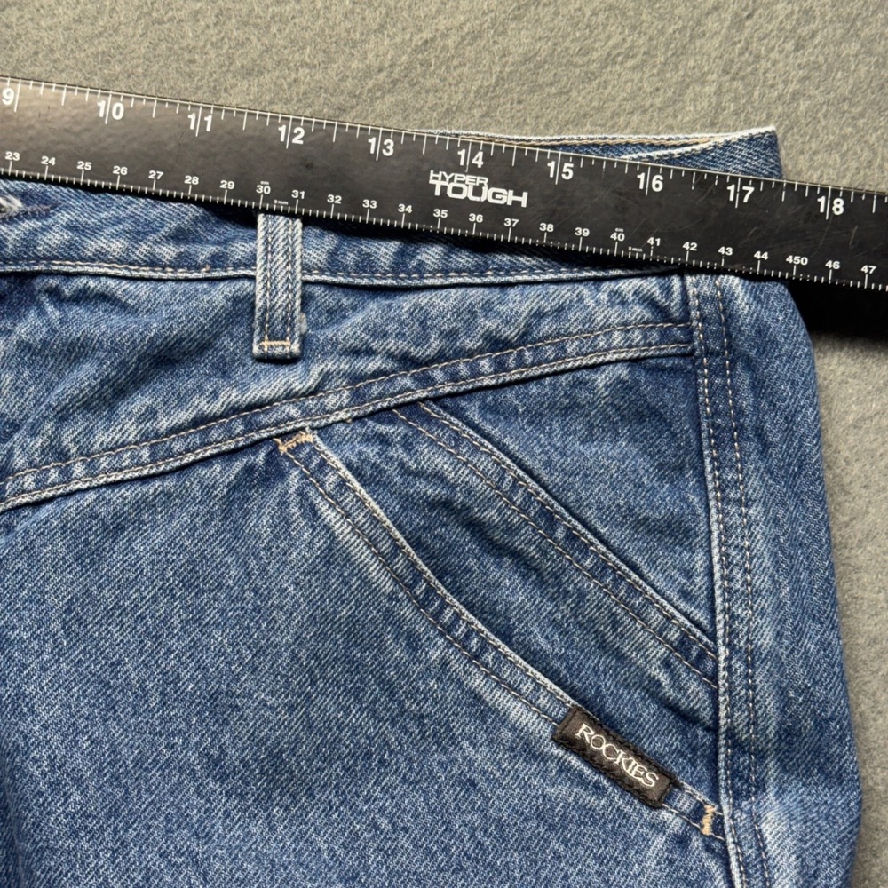 Rocky Mountain Clothing Co Vintage High Waisted Western Jeans Blue 16W Yoke - Picture 8 of 11